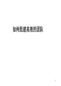 如何组建高绩效的团队(ppt34页)