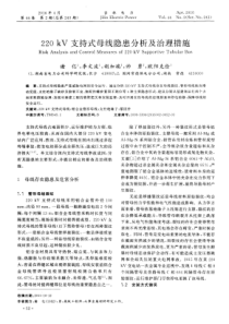 220kV支持式母线隐患分析及治理措施