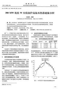 300MW机组W火焰锅炉高温再热器超温分析