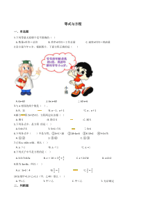 六年级下册数学总复习试题等式与方程专项练通用版含答案