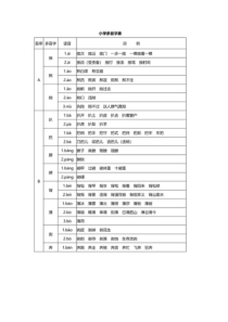 小学多音字表