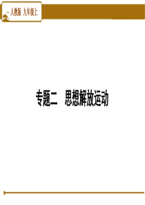 人教版初中历史九年级上册期末复习《专题二：思想解放运动》课件PPT