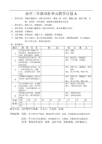 高二体育教案双杠A