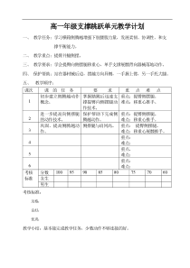 高一年级体育教案支撑跳跃女