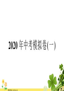 新人教版安徽省2020春中考语文模拟卷一课件