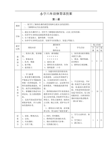 小学六年级体育课教案1