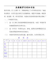 小学一二年级上册体育教案表格式72页