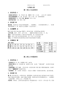 苏少版音乐资料汇总七年级上册