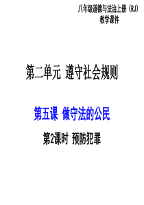 部编版2019八年级上册道德与法治第二单元遵守社会规则第五课做守法的公民第2课时预防犯罪