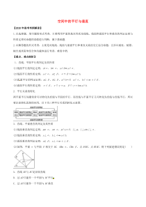 2020年高考数学考纲解读与热点难点突破专题14空间中的平行与垂直