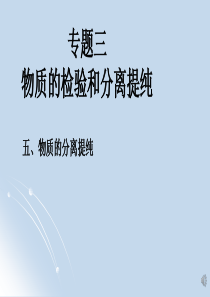 人大附中20192020学年度高三复习资料基础化学实验专题03物质的检验2课件404物质的分离提纯2