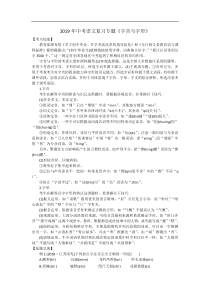 2019年中考语文复习专题字音与字形