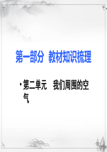 初三化学第一部分教材知识点梳理中考复习课件2第二单元我们周围的空气