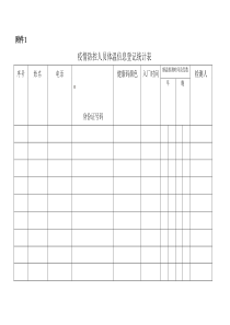 疫情防控登记表