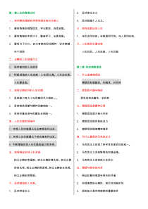 大一思修期末考试重点