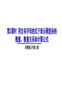 苏教五年级上册-用含有字母的式子表示稍复杂的数量、数量关系和计算公式