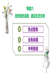 2019年中考道德与法治总复习第2轮专题大提升6专题六坚持绿色发展建设生态文明