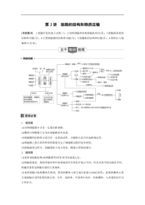 2020年高考生物二轮复习专题一细胞的分子组成基本结构和生命历程第2讲细胞的结构和物质运输