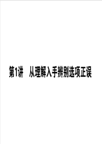 2020版高考语文大二轮专题复习课件1211从理解入手辨别选项正误