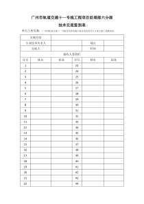 技术交底培训签到表培训记录