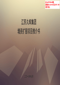 江苏久辉肝钠素.商业计划书（PDF30页）