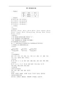 部编版语文一年级下册第一单元知识小结