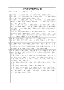 人教统编版部编版二年级上册2017部编版语文复习计划1