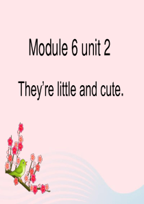 一年级英语下册Module6unit2theyrelittleandcute课件2外研版