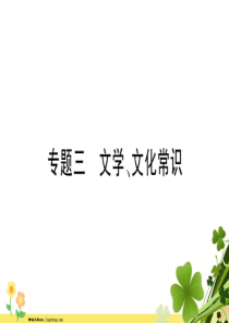 部编版新人教版2020春九年级语文下册专题三文学文化常识习题课件