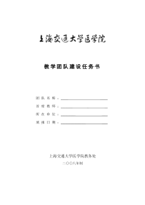 教学团队建设任务书