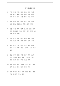 部编版语文三年级上册词语表