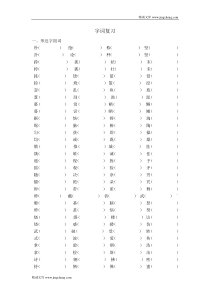 人教版三年级上册形近字组词复习题