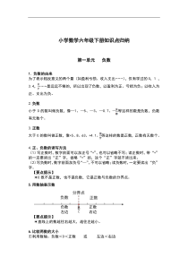 人教版六年级数学下册知识点归纳