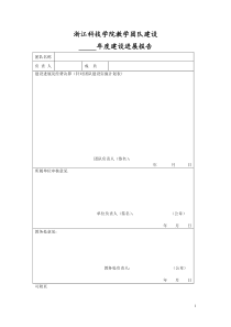 浙江科技学院教学团队建设