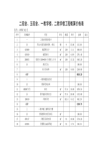 教学楼工程概算价格表