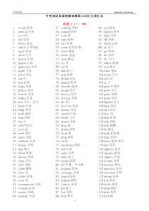 中考英语阅读理解高频词核心汇分类汇总