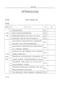 农贸市场食品安全自查表