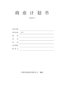 私募股权融资商业计划书模板（PDF36页）