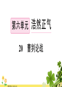 部编版新人教版2020春九年级语文下册第六单元20曹刿论战习题课件