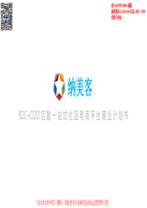 纳美客B2CO2O后勤一站式社区电商平台商业计划书（PDF27页）