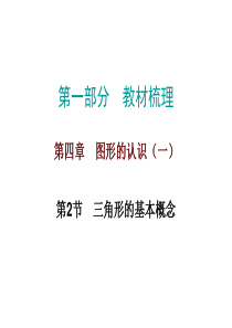 人教版九年级数学中考总复习三角形的基本概念共30张PPT