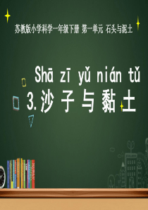 一年级下册科学课件3沙子与黏土苏教版共25张PPT