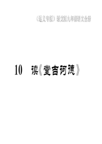 2020年春语文版语文九年级下册作业课件10读堂吉诃德