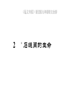 2020年春语文版语文九年级下册作业课件2后缝间的生命