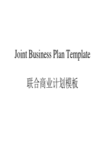 联合商业计划模板（PPT80页）