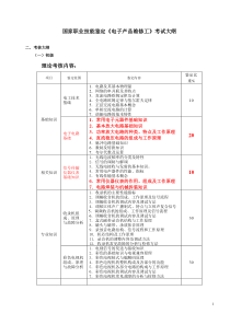 电子产品维修工考试大纲