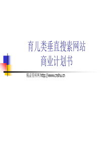 育儿类垂直搜索网站商业计划书（PPT32页）