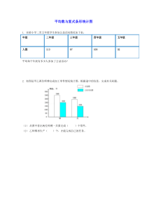 新人教版四年级数学下册10总复习104平均数与复式条形统计图课课练