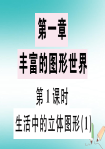 广东省2018年秋七年级数学上册第一章丰富的图形世界第1课时生活中的立体图形1习题课件新版北师大版