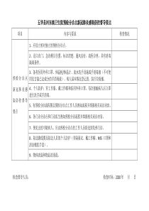 感染防控督导检查表